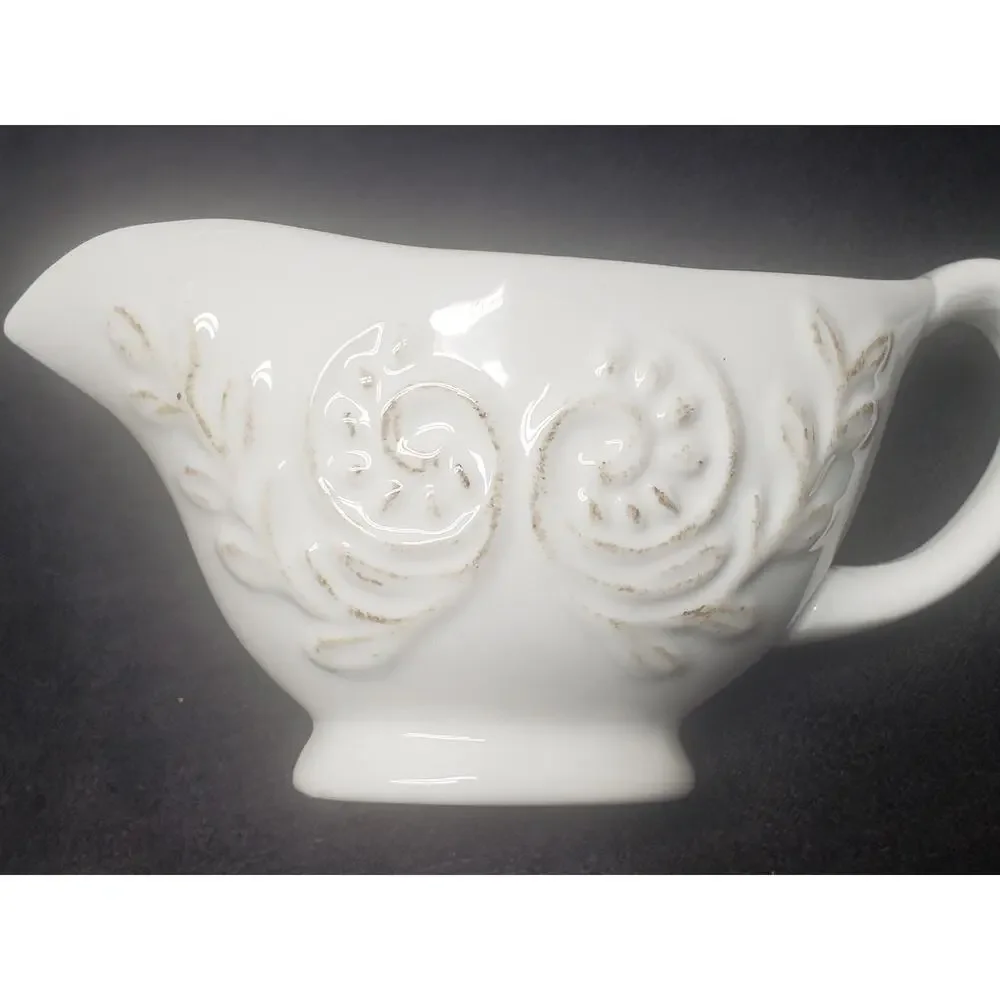 Avon Vintage Gravy Boat / Serving Bowl Dish with Scroll Design Kitchen Decor